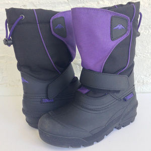 TUNDRA Quebec Black/Purple Snow Boot (Sz 1)